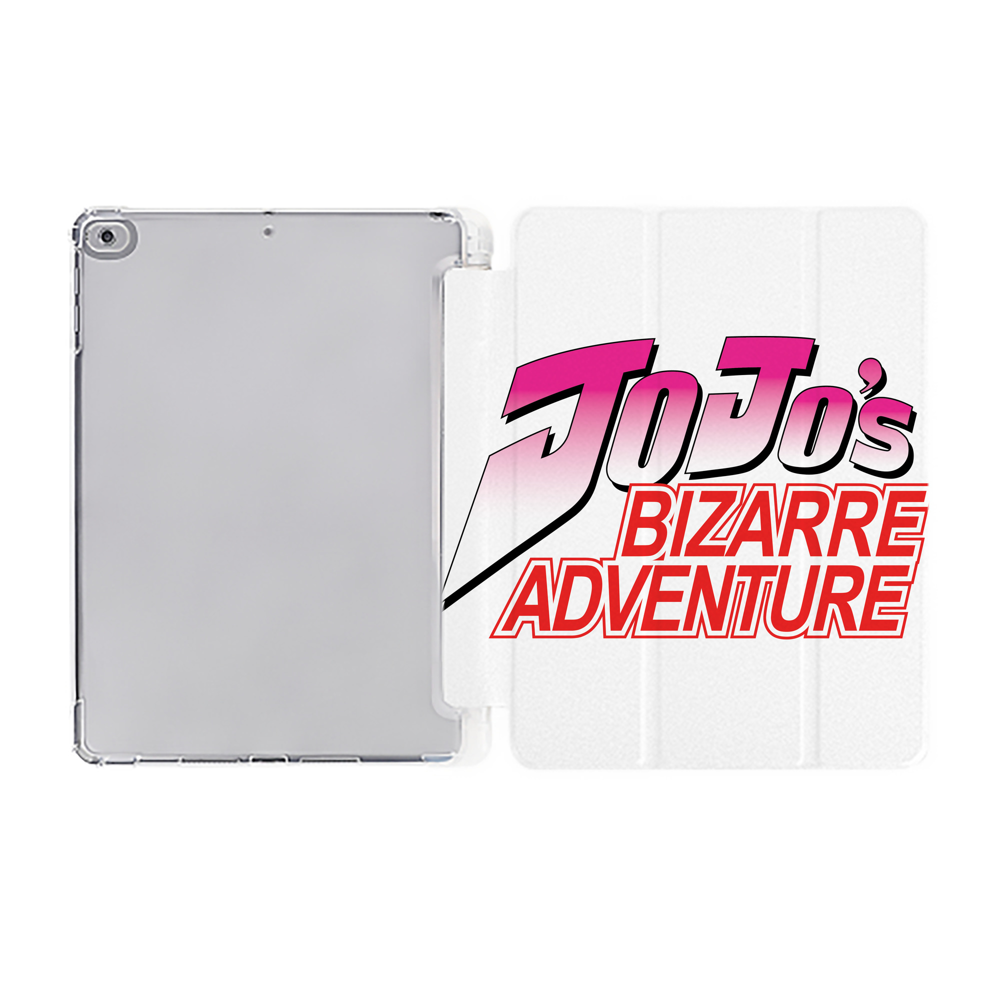 （画像用） ジョジョの奇妙な冒険 JoJo's Bizarre Adventure IPad ケース ペン収納付き 三つ折りスタンド PUレザー×シリコン 対応機種9.5/10.5/10.9インチ